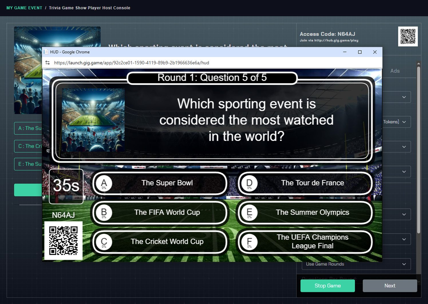 AI Powered Custom Game Show HUD