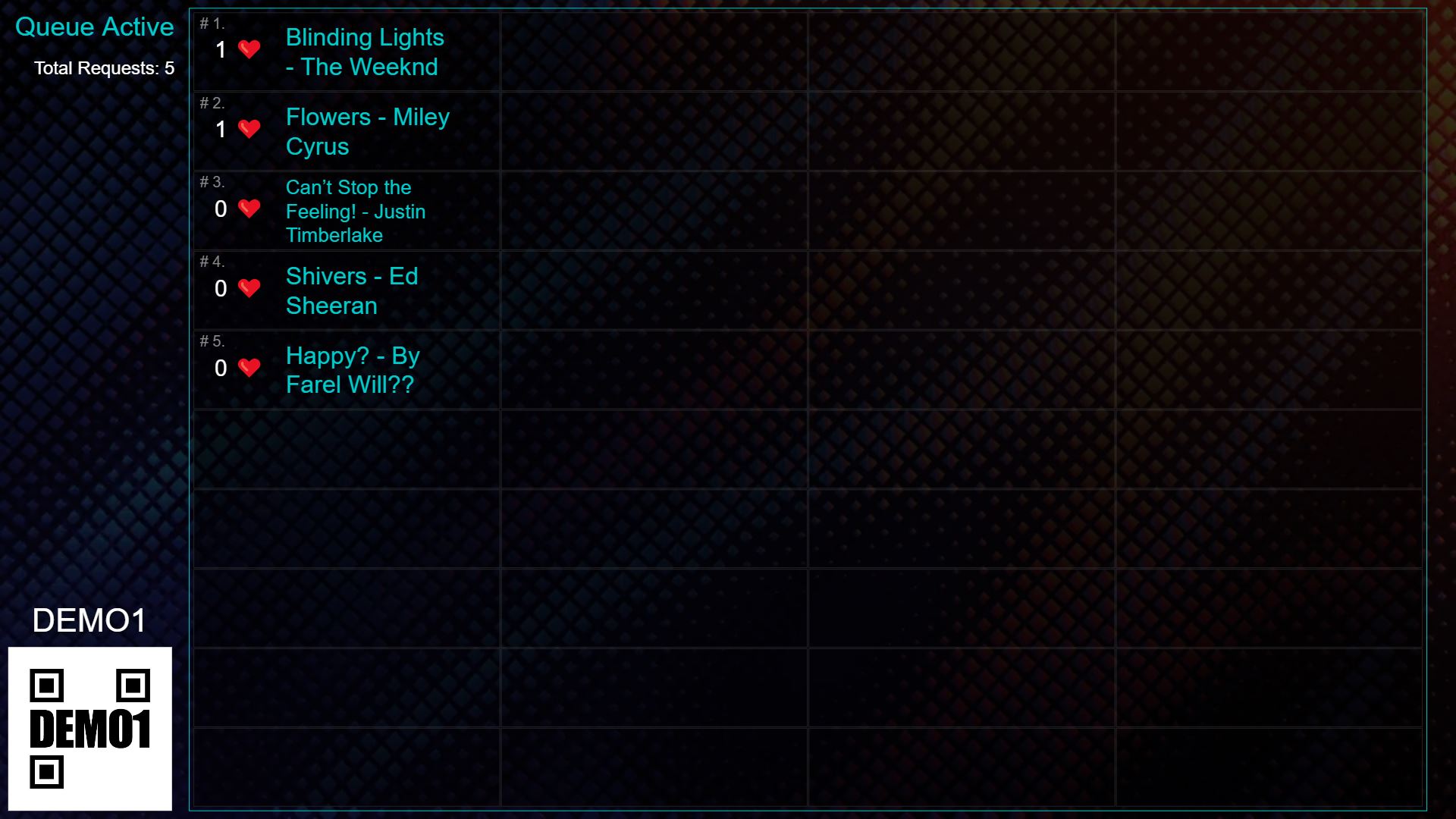 Run Q-MC Live DJ Request Queue